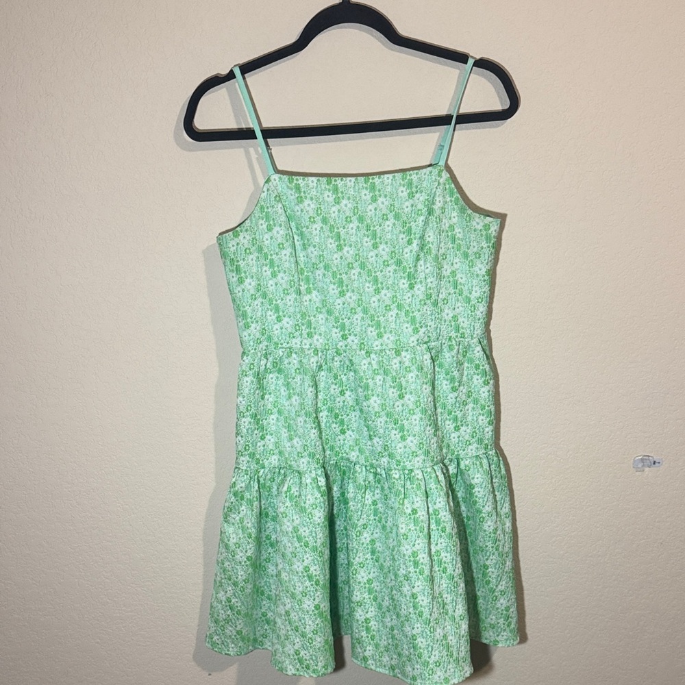 Entro Green Floral Mini Dress